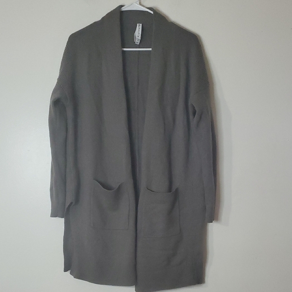 Athleta Spirit Wool Cashmere Cardigan Wrap Sweater Size XXS Coffee House - Picture 1 of 13